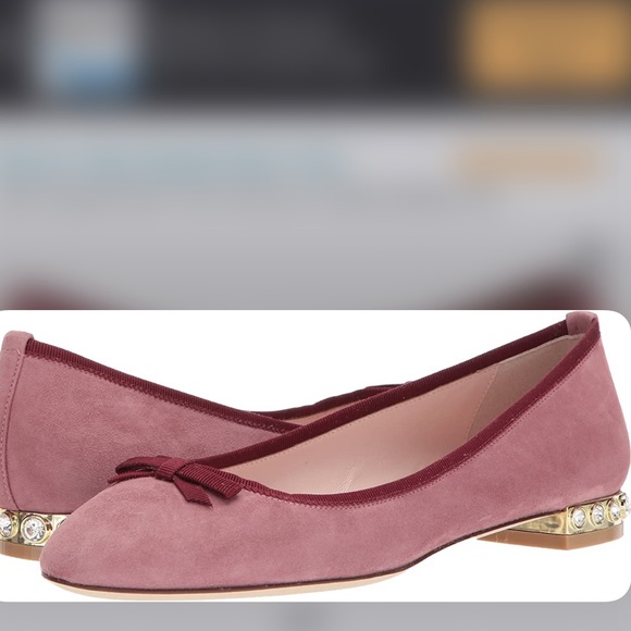 Hold! Kate Spade Melia pink suede ballet flat  9 - Picture 12 of 16